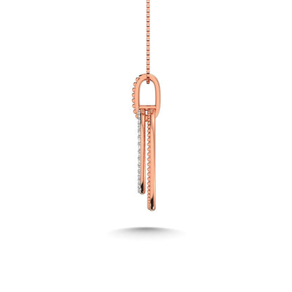 10K Two Tone Diamond 1/5 Ct.Tw. Fashion Pendant