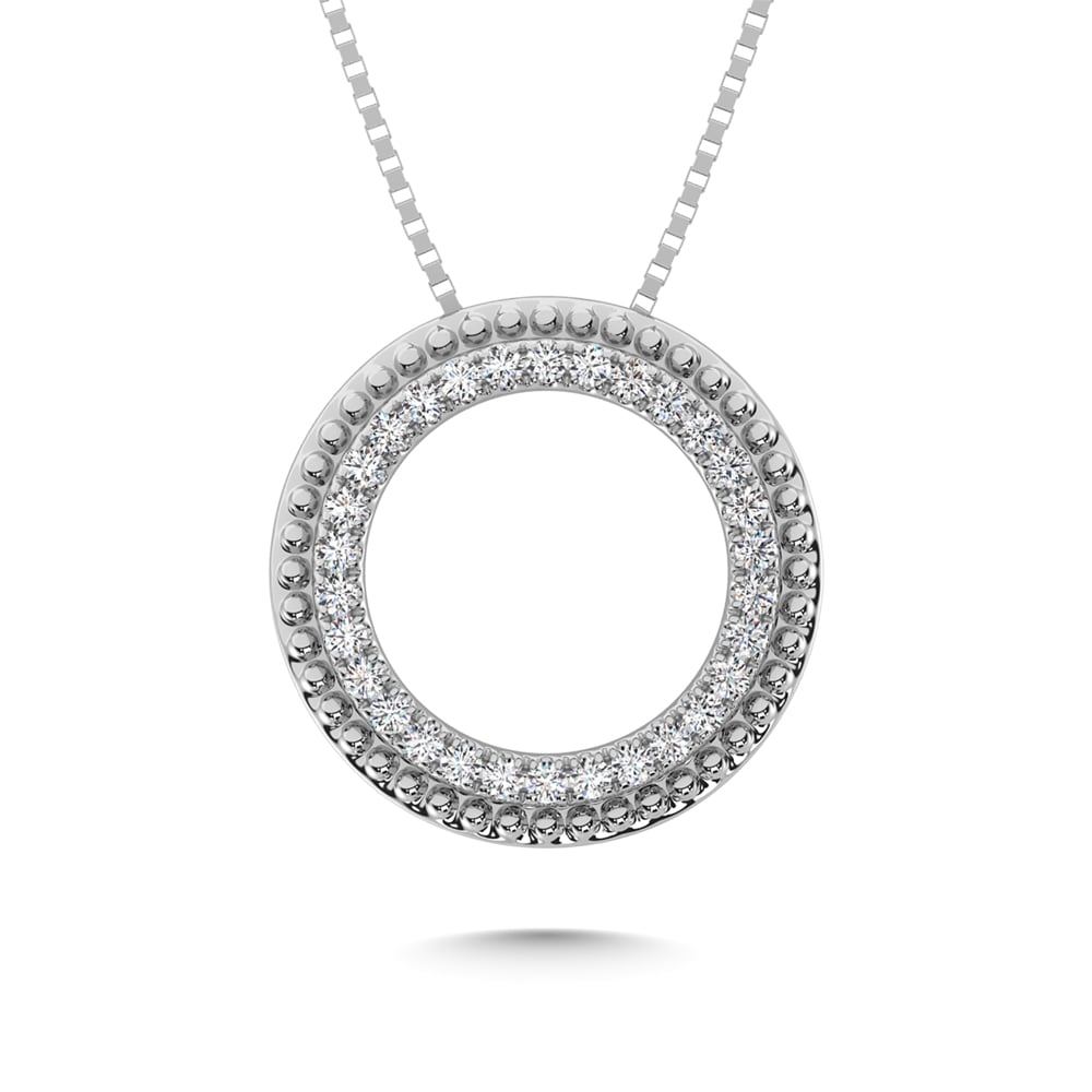 10K White Gold Diamond 1/5 Ct.Tw. Fashion Pendant