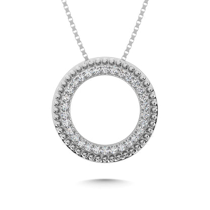 10K White Gold Diamond 1/5 Ct.Tw. Fashion Pendant