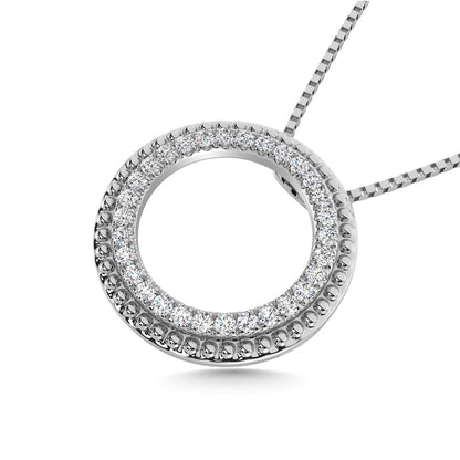 10K White Gold Diamond 1/5 Ct.Tw. Fashion Pendant