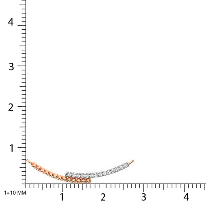 10K Rose Gold Diamond 1/10 Ct.Tw. Fashion Necklace