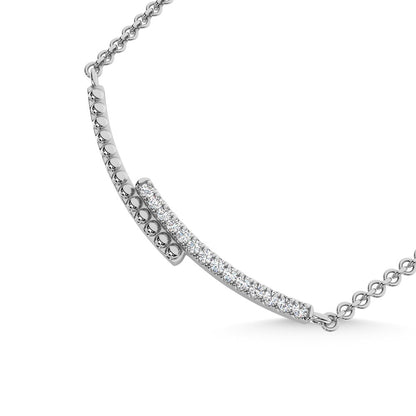 10K White Gold Diamond 1/10 Ct.Tw. Fashion Necklace