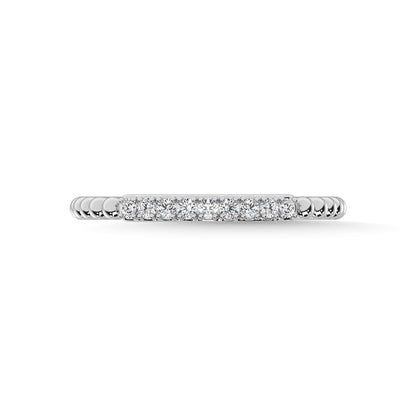 14K White Gold Diamond 1/10 Ct.Tw. Stackable Band