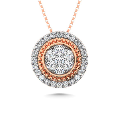 14K Rose Gold Diamond 1/3 Ct.Tw. Fashion Pendant