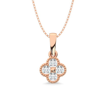 14K Rose Gold Diamond 1/5 Ct.Tw. Fashion Pendant