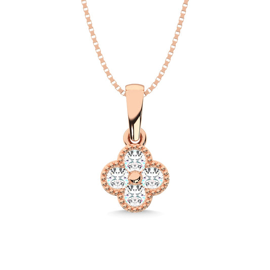 14K Rose Gold Diamond 1/5 Ct.Tw. Fashion Pendant
