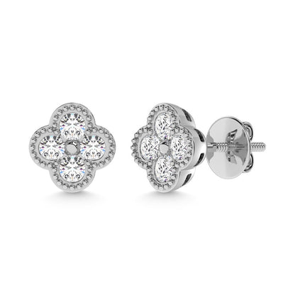 10K White Gold Diamond 1/3 Ct.Tw. Fashion Earrings