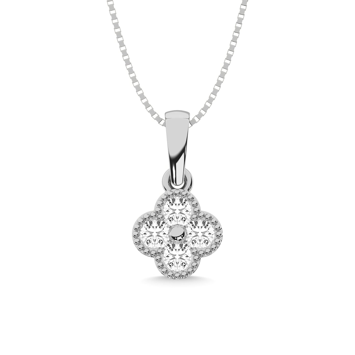 14K White Gold Diamond 1/5 Ct.Tw. Fashion Pendant