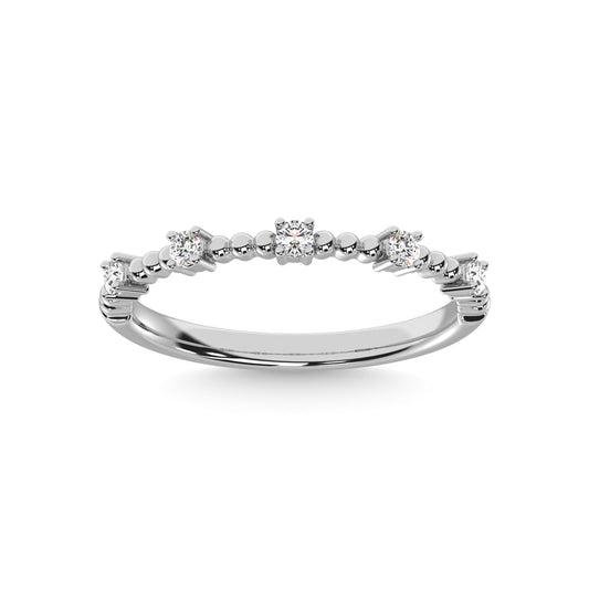 14K White Gold Diamond 1/10 Ct.Tw. Stackable Band