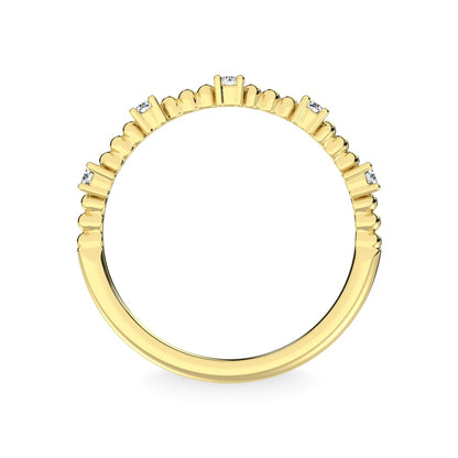 14K Yellow Gold Diamond 1/10 Ct.Tw. Stackable Band