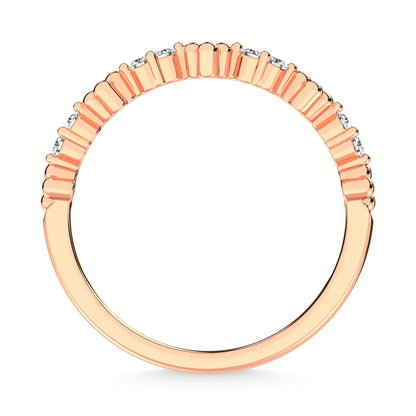 14K Rose Gold Diamond 1/6 Ct.Tw. Stackable Ring