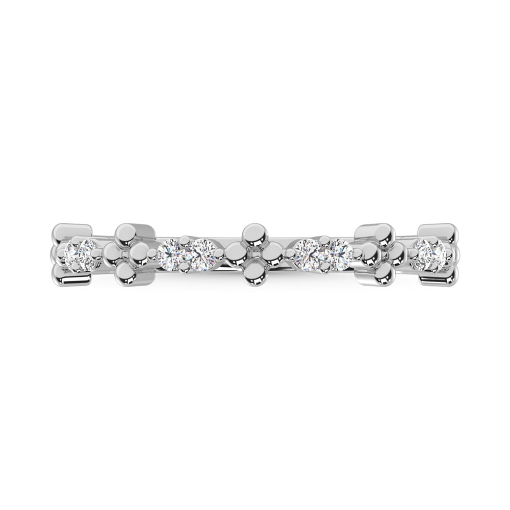 14K White Gold Diamond 1/6 Ct.Tw. Stackable Ring