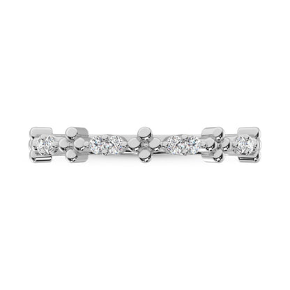 14K White Gold Diamond 1/6 Ct.Tw. Stackable Ring