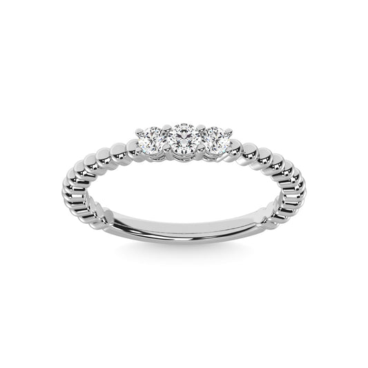 10K White Gold Diamond 1/5 Ct.Tw. Fashion Ring