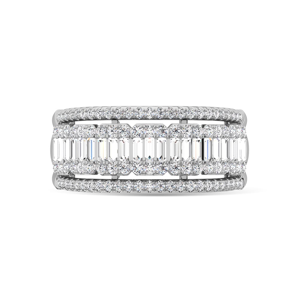 14K White Gold Diamond 1 Ct.Tw. Fashion Ring