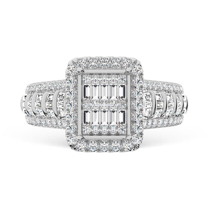 14K White Gold Diamond 1 Ct.Tw. Engagement Ring