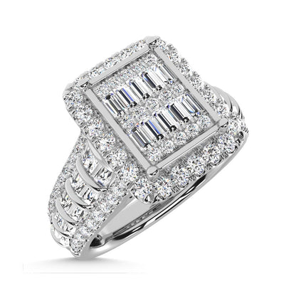 14K White Gold Diamond 1 Ct.Tw. Engagement Ring