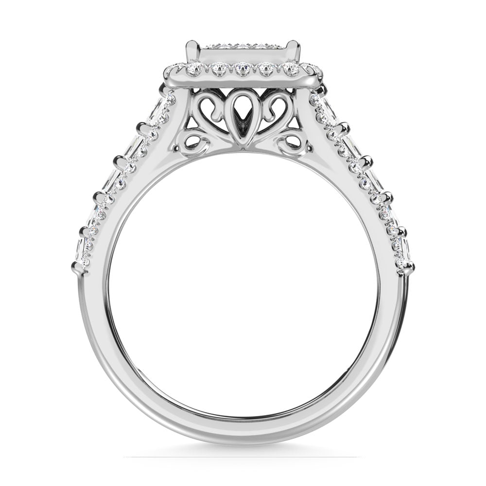 14K White Gold Diamond 1 Ct.Tw. Engagement Ring