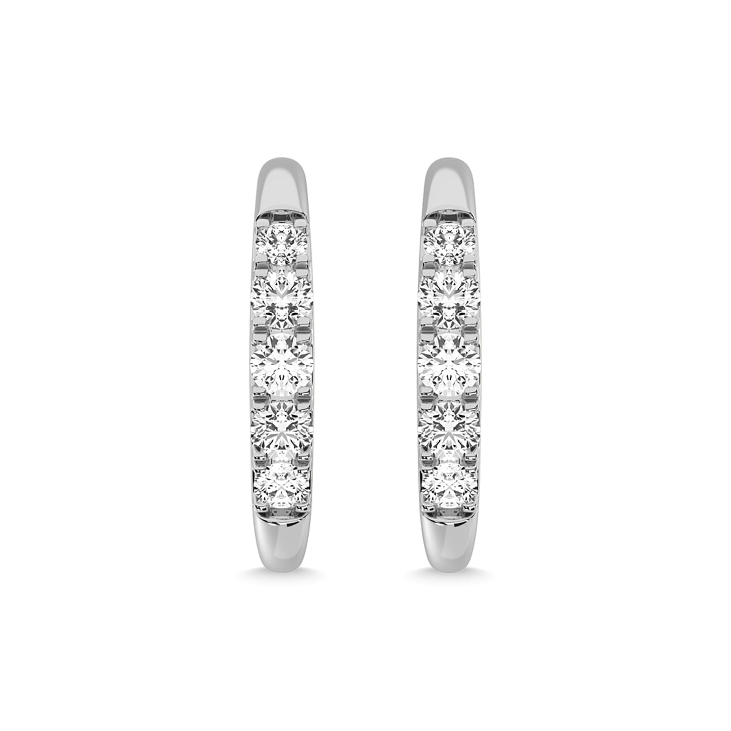 14K White Gold Diamond 1/6 Ct.Tw. Fashion Earrings