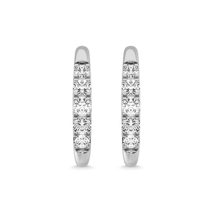 14K White Gold Diamond 1/6 Ct.Tw. Fashion Earrings