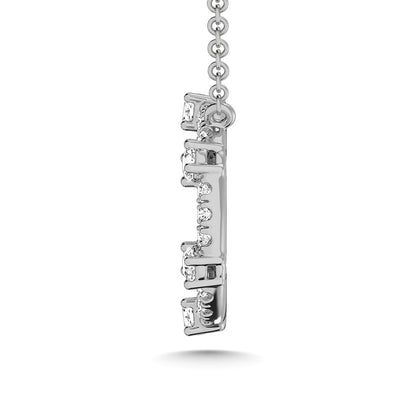 14K White Gold Diamond 1/2 Ct.Tw. Fashion Necklace
