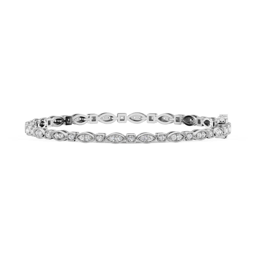 10K White Gold Diamond 1 Ct.Tw. Fashion Bracelet