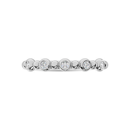 14K White Gold Diamond 1/6 Ct.Tw. Stackable Band
