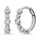 14K White Gold Diamond 1/5 Ct.Tw. Hoop Earrings