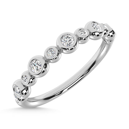 14K White Gold Diamond 1/5 Ct.Tw. Stackable Band