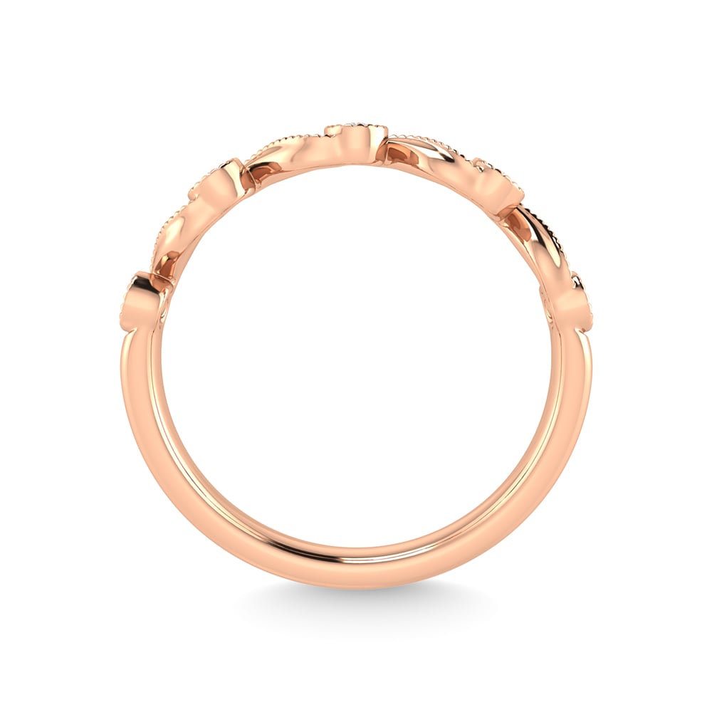 10K Rose Gold Diamond 1/10 Ct.Tw. Stackable Ring