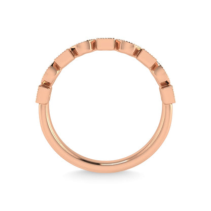 10K Rose Gold Diamond 1/10 Ct.Tw. Stackable Band