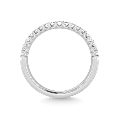 14K White Gold Diamond 1/10 Ct.Tw. Curve Band