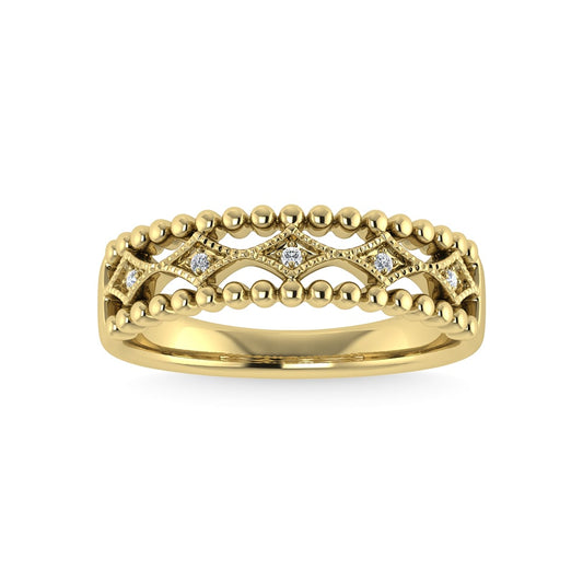 10K Yellow Gold Diamond 1/20 Ct.Tw. Fashion Band