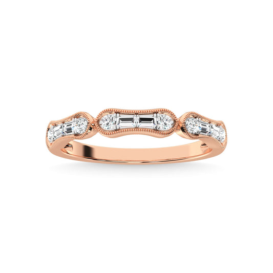 14K Rose Gold Diamond 1/4 Ct.Tw. Anniversary Ring