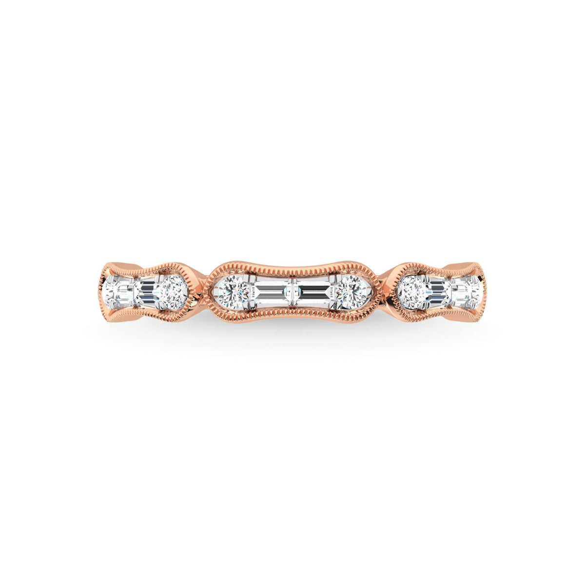 14K Rose Gold Diamond 1/4 Ct.Tw. Anniversary Ring