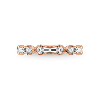 14K Rose Gold Diamond 1/4 Ct.Tw. Anniversary Ring