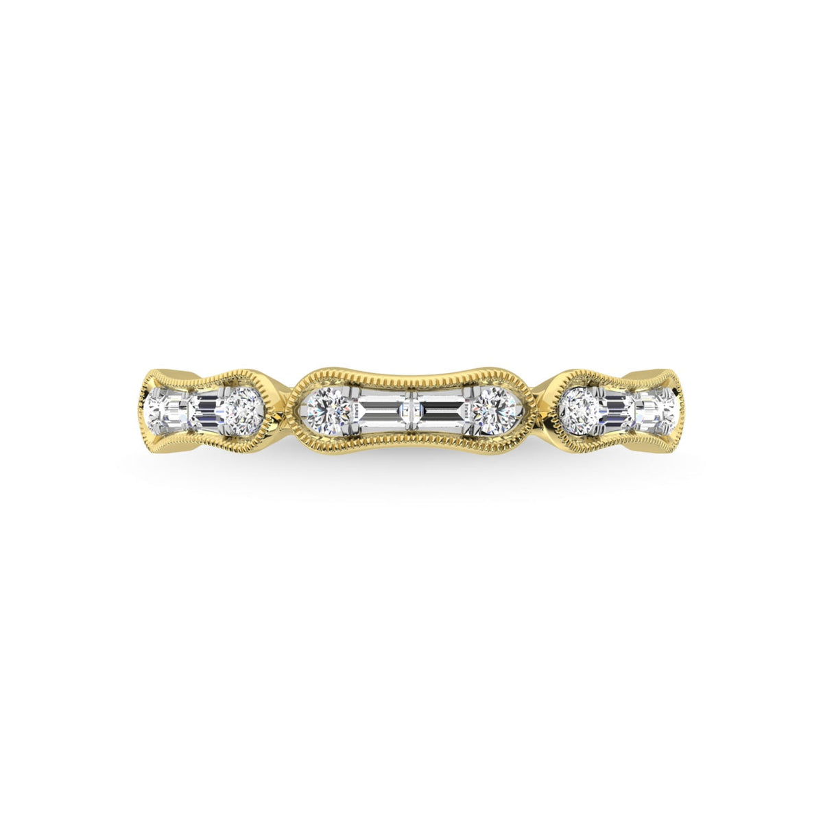 14K Yellow Gold Diamond 1/4 Ct.Tw. Anniversary Ring
