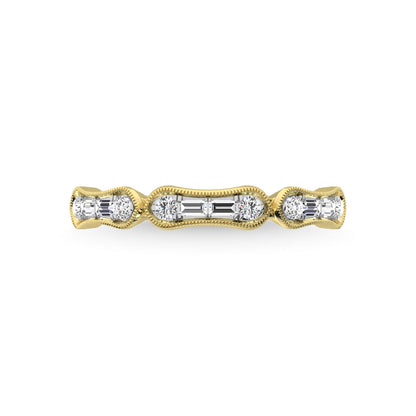 14K Yellow Gold Diamond 1/4 Ct.Tw. Anniversary Ring