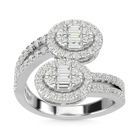 14K White Gold Diamond 1 Ct.Tw. Fashion Ring