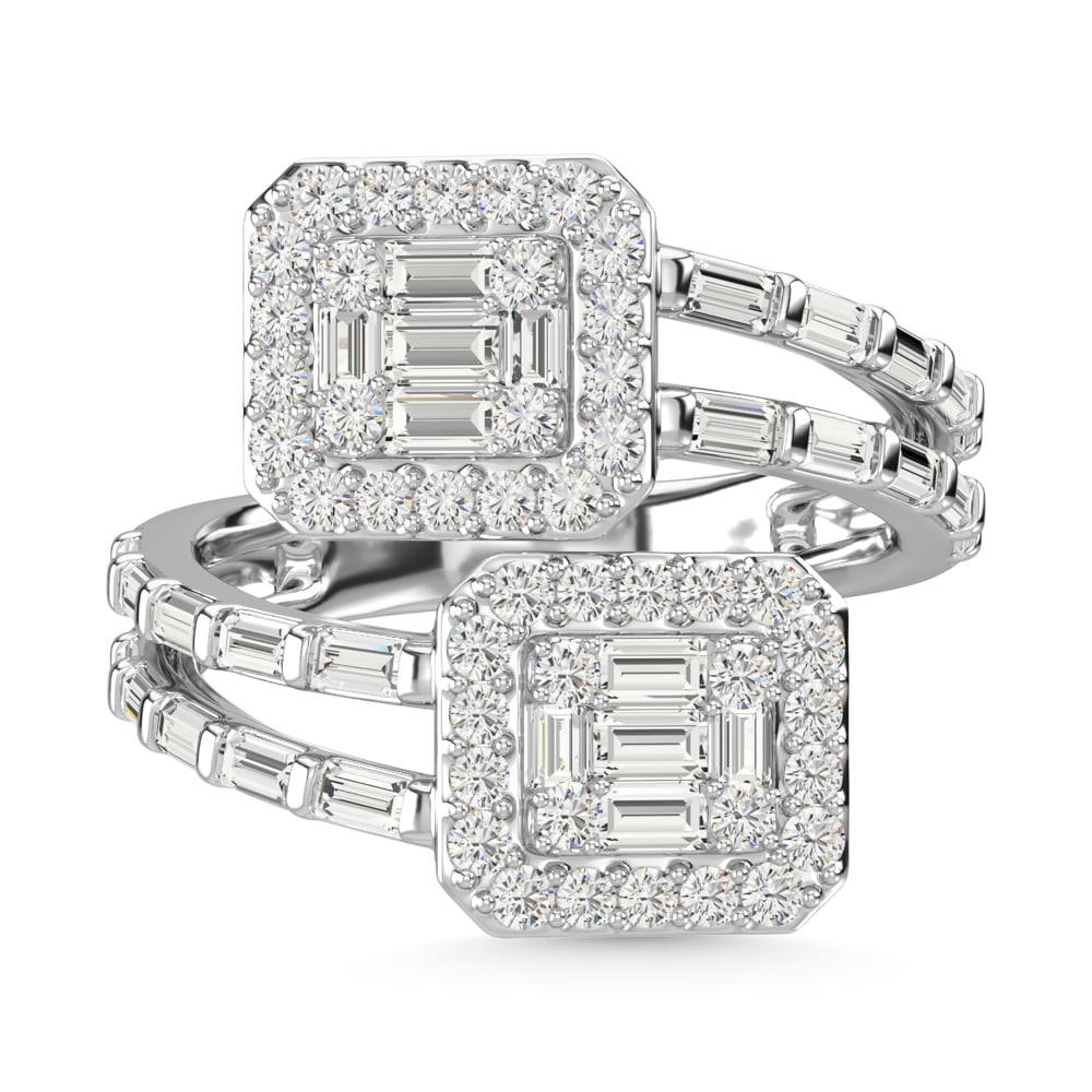 14K White Gold Diamond 1 Ct.Tw. Fashion Ring