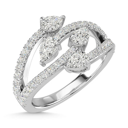 14K White Gold Diamond 1 Ct.Tw. Fashion Ring