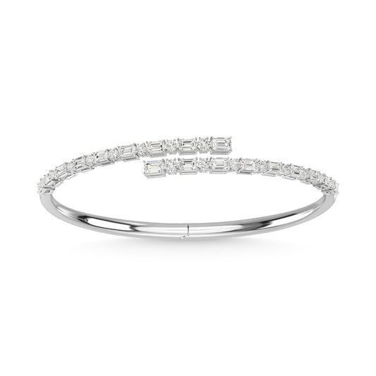 14K White Gold Diamond 3 Ct.Tw. Fashion Bangle