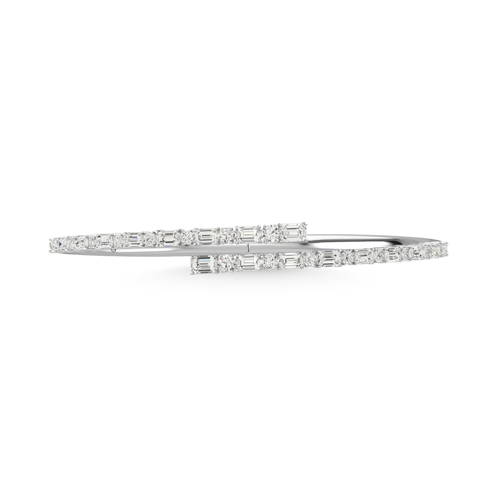 14K White Gold Diamond 3 Ct.Tw. Fashion Bangle