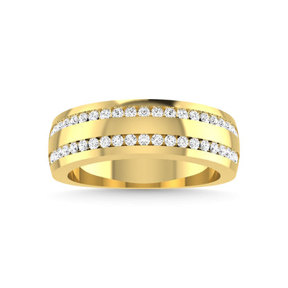 10K Yellow Gold Diamond 1/2 Ct.Tw. Men?s Wedding Band