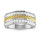 10K Two Tone Diamond 1 Ct.Tw. Men?s Wedding Band