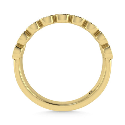 14K Yellow Gold Diamond 1/20 Ct.Tw. Stackable Band