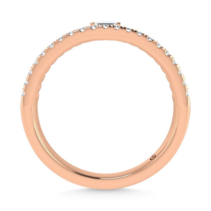 14K Rose Gold Diamond 1/6 Ct.Tw. Stackable Band