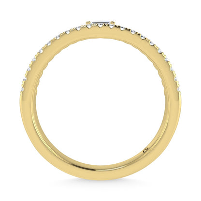 14K Yellow Gold Diamond 1/6 Ct.Tw. Stackable Band