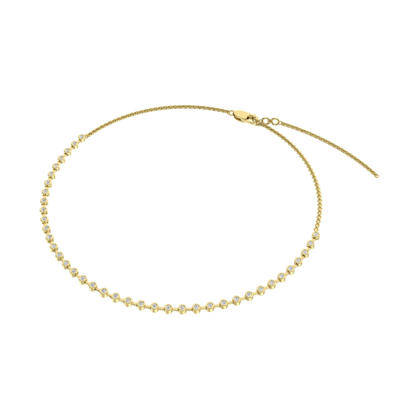 14K Yellow Gold Diamond 1 1/2 Ct.Tw. Fashion Necklace