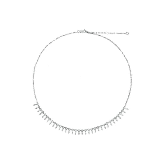 14K White Gold Diamond 2 Ct.Tw Fashion Necklace